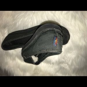 Rainbow black slide on shoes size 8 never worn.